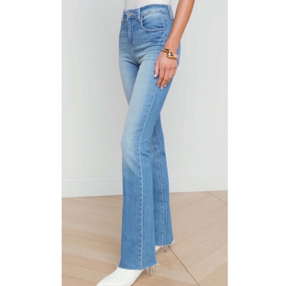 L’Agence Ruth High Rise Straight Jeans in Cowan. - Picture 5 of 14